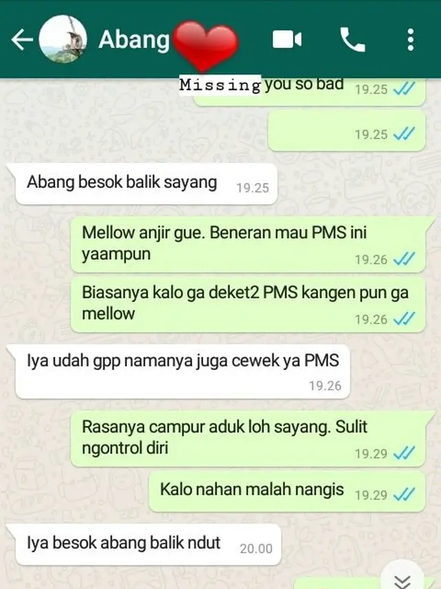 6 Chat Gebetan Lagi PMS Ini Bikin Elus Dada, Melatih Kesabaran