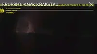 Gunung Anak Krakatau kembali erupsi pada Selasa pagi (5/12/2023) dengan menyemburkan abu vulkanik setinggi 700 meter dari puncak. (Liputan6.com/ Dok PVMBG)