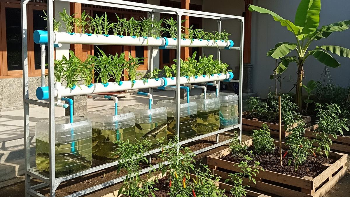 7 Ide Halaman Rumah Produktif dengan Ternak Ikan Gabus dalam Galon, Sayur dan Buah