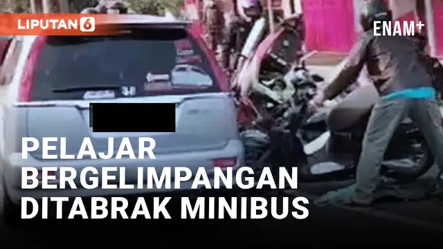 VIDEO: Sejumlah Pelajar Terkapar dalam Kecelakaan Dua Mobil dan Enam Motor di Mendut Magelang
