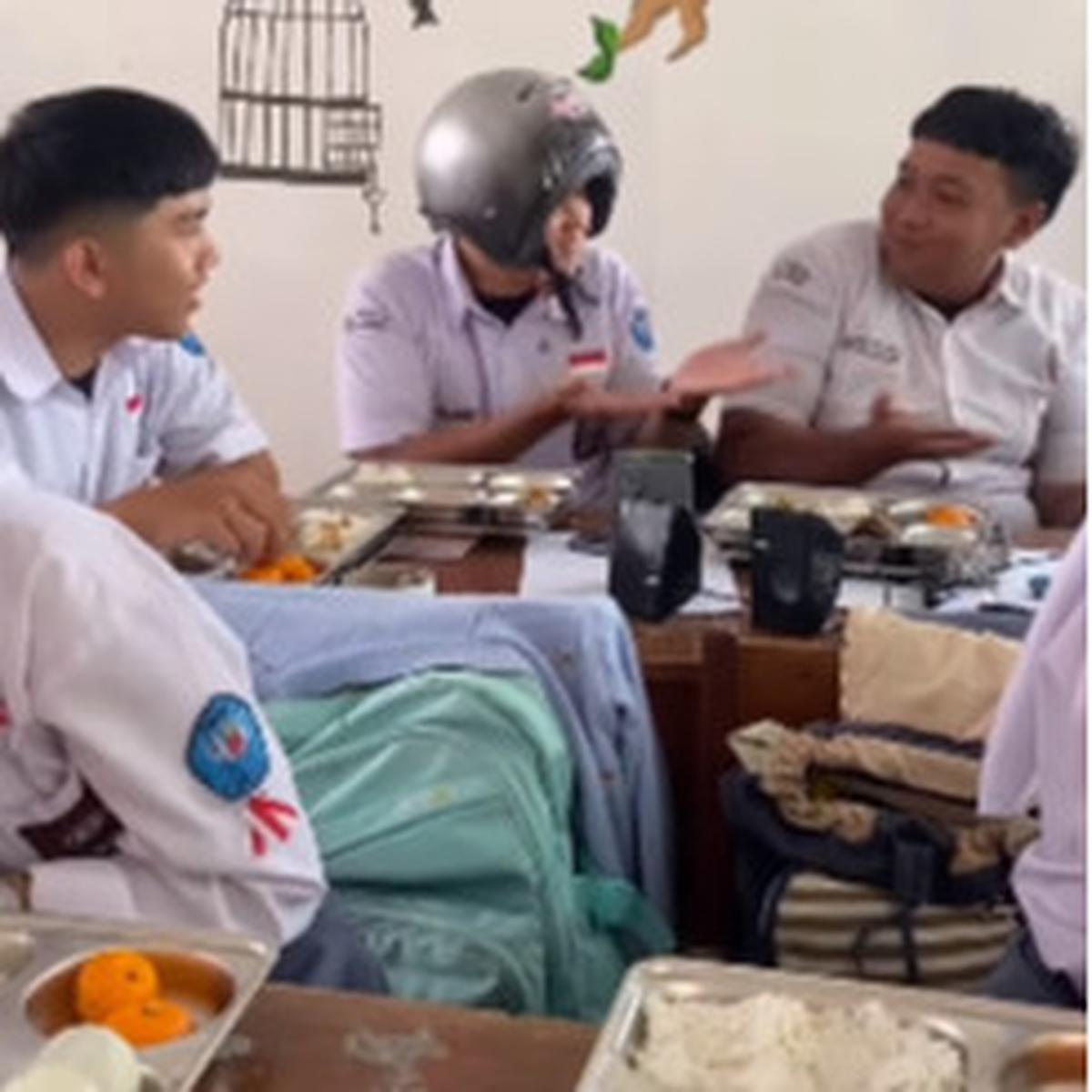 Momen Lucu Siswa Makan Bergizi Gratis Sambil Joget Oke Gas