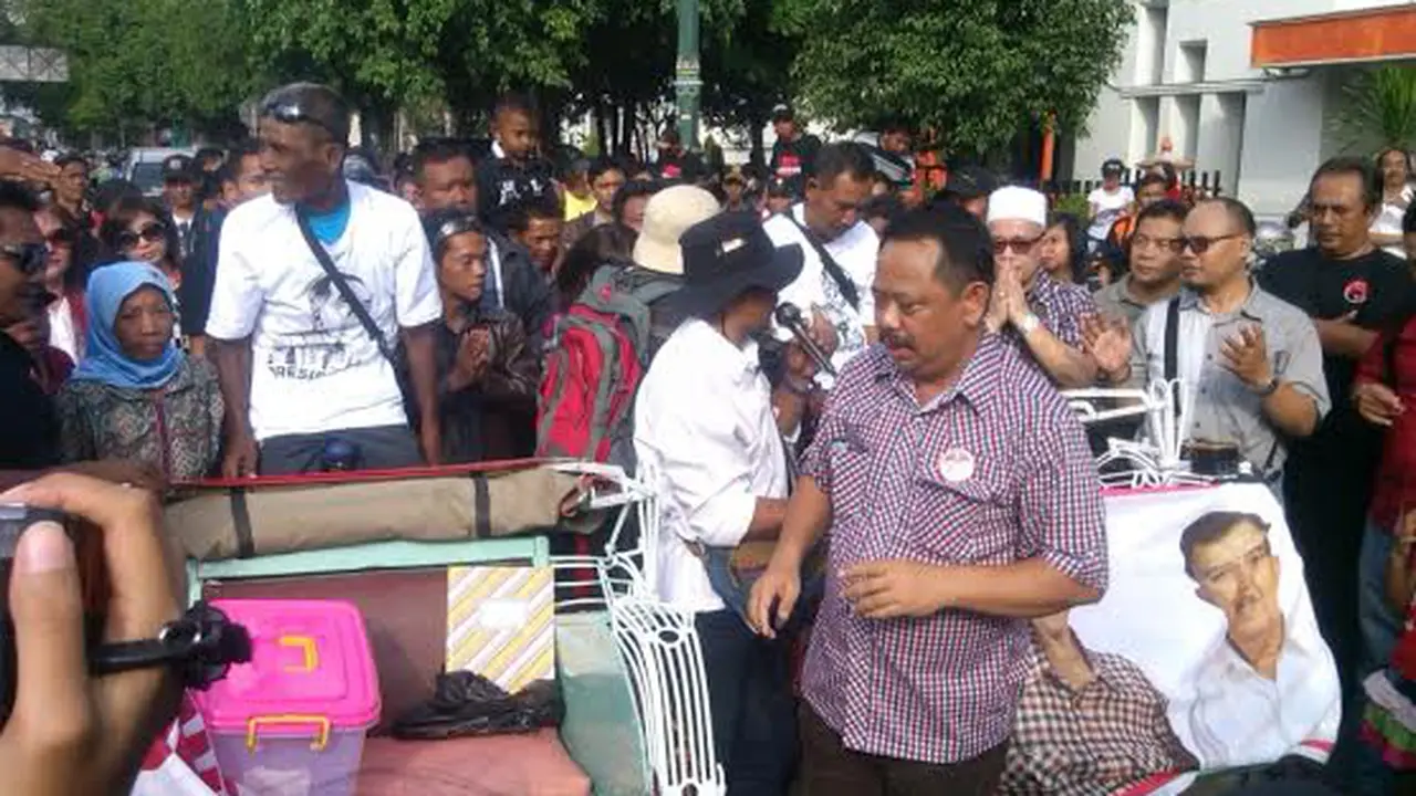 Dua pengayuh becak pendukung Jokowi-JK