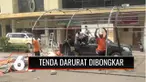 Petugas akhirnya membongkar sembilan tenda darurat yang ada di halaman Rumah Sakit Chasbullah Abdulmadjid, Kota Bekasi. Pembongkaran tenda darurat dilakukan lantaran jumlah pasien Covid-19 yang dirawat di rumah sakit, sudah menurun.
