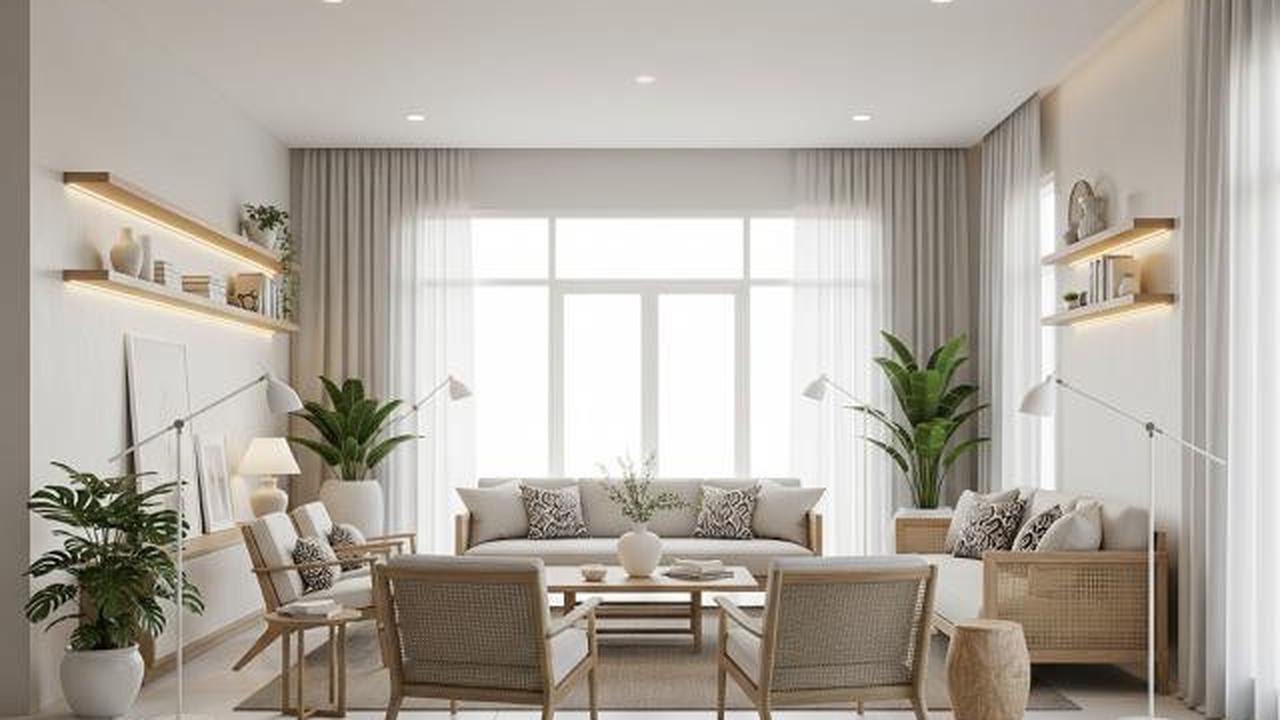 Pencahayaan dan Dominasi Warna Netral/Desain Rumah Kecil Tapi Nyaman untuk Tinggal dengan Mertua (Sumber: gemini.com)
