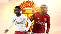 Manchester United - Kobbie Mainoo, Alejandro Garnacho (Bola.com/Adreanus Titus)