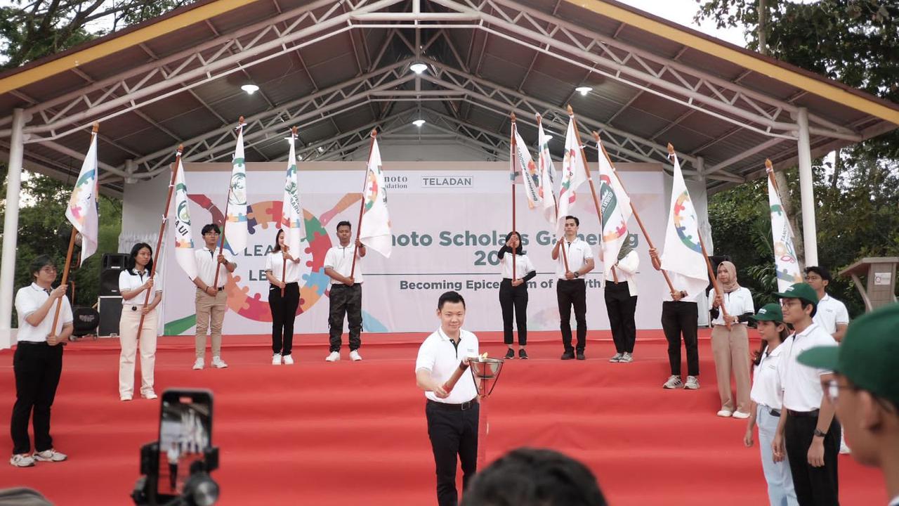 Dewan Wali Amanat Tanoto Foundation dan Managing Director RGE (Royal Golden Eagle) Group, Anderson Tanoto dalam event Tanoto Scholars Gathering (TSG) di Pangkalan Kerinci, Riau, Minggu (23/7/2023) (Istimewa)