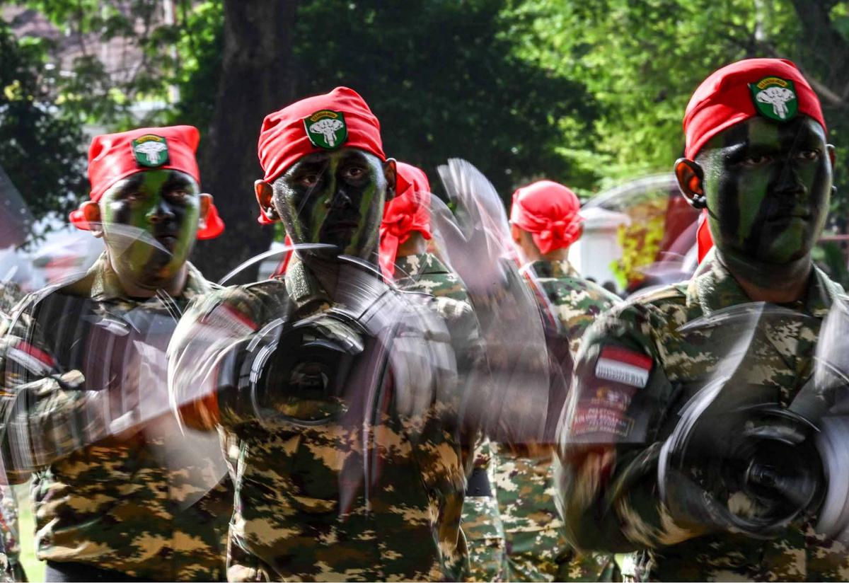 FOTO: Lulus Pendidikan Militer, Komcad TNI Siap Bela Negara dari Garis Sipil