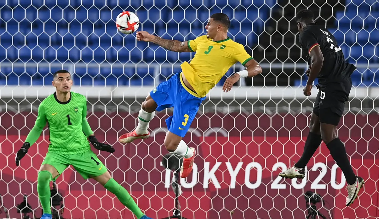 Jerman betul-betul mencetak gol keduanya pada menit ke-84 melalui tandukan Ragnar Ache memanfaatkan umpan sepak pojok. Jerman 2, Brasil 3. (Foto: AFP/Daniel-Leal Olivas)