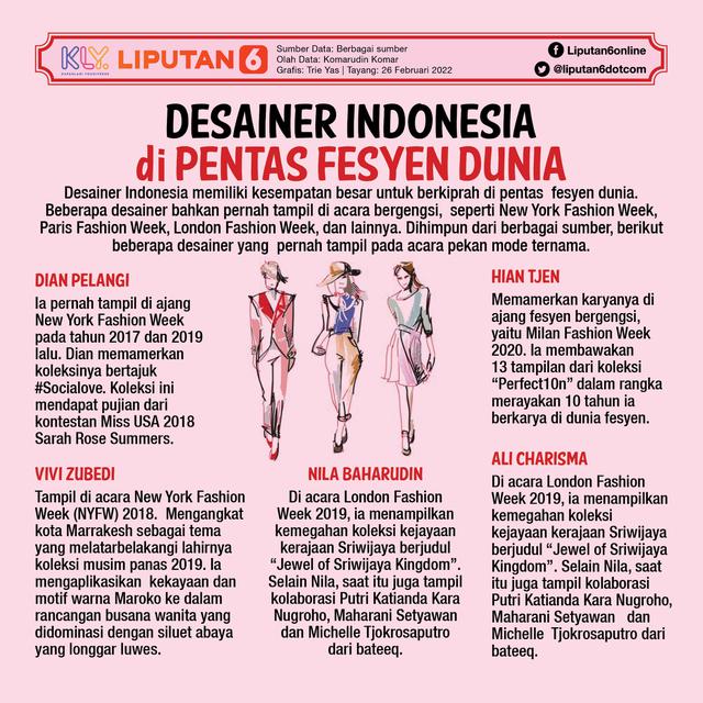 Infografis desainer Indonesia di pentas fesyen dunia (Liputan6.com/Trie Yasni))