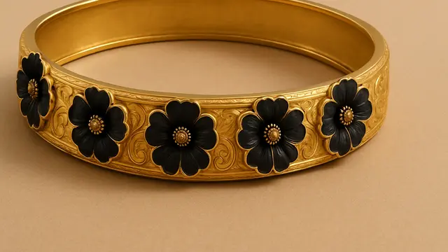 Inspirasi Model Gelang Emas Bunga Hitam