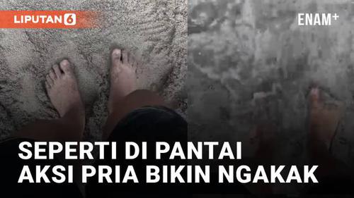 VIDEO: Seperti Di Pantai, Aksi Sekumpulan Pria Endingnya Bikin Ngakak