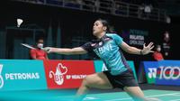 Gregoria Mariska Tunjung mengalahkan Akane Yamaguchi pada babak pertama Malaysia Open 2022 di Axiata Arena, Kuala Lumpur, Selasa (28/6/2022). (PBSI).