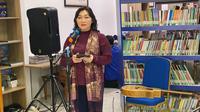 Direktur Akademi Televisi Indonesia (ATVI), Dr. Melitina Tecoalu, S.E., M.M. saat peluncuran buku karya dosen ATVI berjudul "Perspektif Komunikasi, Media Digital, dan Dinamika Budaya". (Doc: Istimewa)