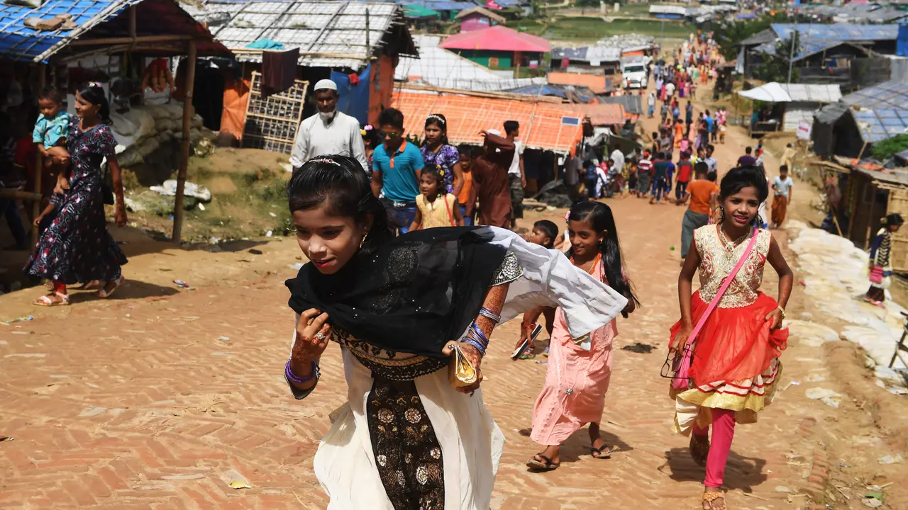 Anak Rohingya Rayakan Idul Adha di Pengungsian