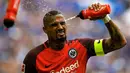 Kevin-Prince Boateng. Gelandang 34 tahun yang sering diplot sebagai striker ini telah bermain di beberapa klub Eropa sepanjang kariernya. Musim lalu ia memperkuat Monza di Serie B Liga Italia. Musim ini ia memutuskan bergabung dengan klub masa kecilnya, Hertha BSC. (Foto: AFP/Sascha Schuermann)