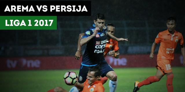 VIDEO: Highlights Liga 1 2017, Arema FC Vs Persija Jakarta 1-1
