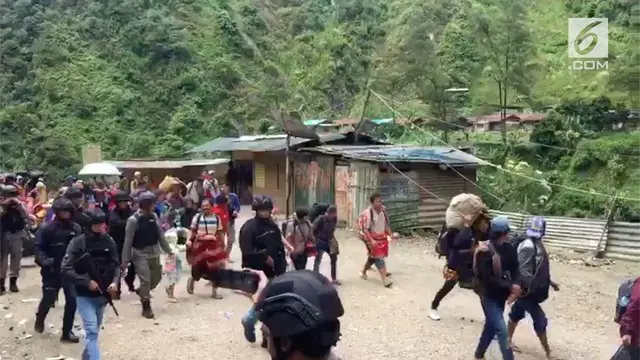 Anggota Satuan Tugas Terpadu berhasil mengevakuasi warga sipil yang ada di perkampungan Tembagapura.