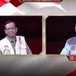 Gibran Rakabuming Raka dan Mahfud Md di dalam Debat Capres Cawapres ke-4. (dok. Screenshoot KPU)