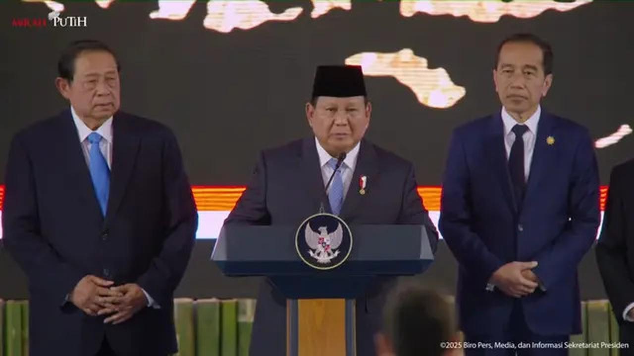 Tak Ada Megawati, Momen Prabowo dan 2 Mantan Presiden RI Jalan Bareng di Peluncuran Danantara