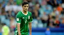 4. Raul Jimenez (Meksiko) -  Raul Jimenez diharapkan bisa menjadi pencetak gol ulung Meksiko. Namun striker Benfica tersebut hanya mampu mencetak satu gol dan tidak banyak berkutik ketika menghadapi negara yang lebih hebat. (EPA/Peter Powell)