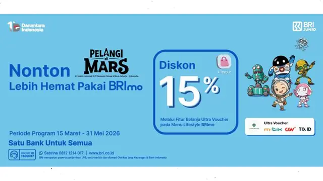 Nonton Pelang di Mars lebih hemat pakai BRImo