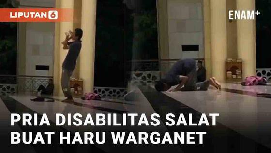 VIDEO: Salat Dalam Keterbatasan, Pria Disabilitas Buat Haru Warganet