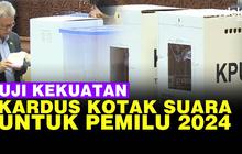 VIDEO: Saat Kardus Kotak Suara untuk Pemilu 2024 Uji Kekuatan Diguyur Air
