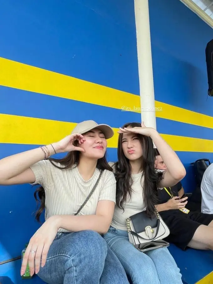 Aaliyah Masaid dan Laura Moane hadir menjadi penonton di Celebrity Trofeo Cup 2023