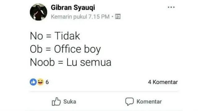 Warganet zaman now mengolah terjemahan kata semau mereka dan membuat kita mengernyitkan kening.