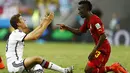 Timnas Ghana sukses menahan Jerman 2-2 di penyisihan Piala Dunia 2014 Grup G di Stadion Castelao, Fortaleza, Brasil, (22/6/2014). (REUTERS/Marcelo Del Pozo)