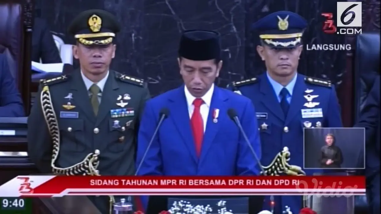 Tampilan serba merah di sidang tahunan MPR RI