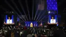 Wakil Presiden terpilih Kamala Harris menyampaikan pidato kemenangan Pilpres AS 2020 di Wilmington, Delaware, Amerika Serikat, Sabtu (7/11/2020). Joe Biden dan Kamala Harris memenangkan Pilpres AS 2020. (/Pool via AP)