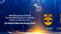 Binus Business School Kembali Raih Peringkat Terbaik Nasional di QS Global MBA Rankings 2025