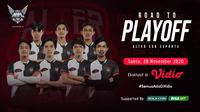 Tayangan dokumenter Alter Ego Road To Playoff MPL Season 6, Sabtu (28/11/2020) pukul 16.30 WIB dapat disaksikan melalui platform Vidio, laman Bola.com, dan Bola.net. (Sumber: Vidio)