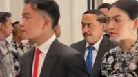 Gibran Rakabuming dan Selvi Ananda menghadiri resepsi pernikahan anak Menko Yusril, 19 Januari 2025. (dok. tangkapan layar video TikTok @amanat_nasional/https://www.tiktok.com/@amanat_nasional/video/7461630017982696709)