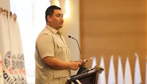 Menteri Pemuda dan Olahraga, Dito Ariotedjo saat menghadiri pelantikan pengururs baru Federasi Akuatik Indonesia  yang digelar di Hote JS Luwansa, bilangan Kuningan, Jakarta Selatan pada Senin (4/8/2025) sore WIB.