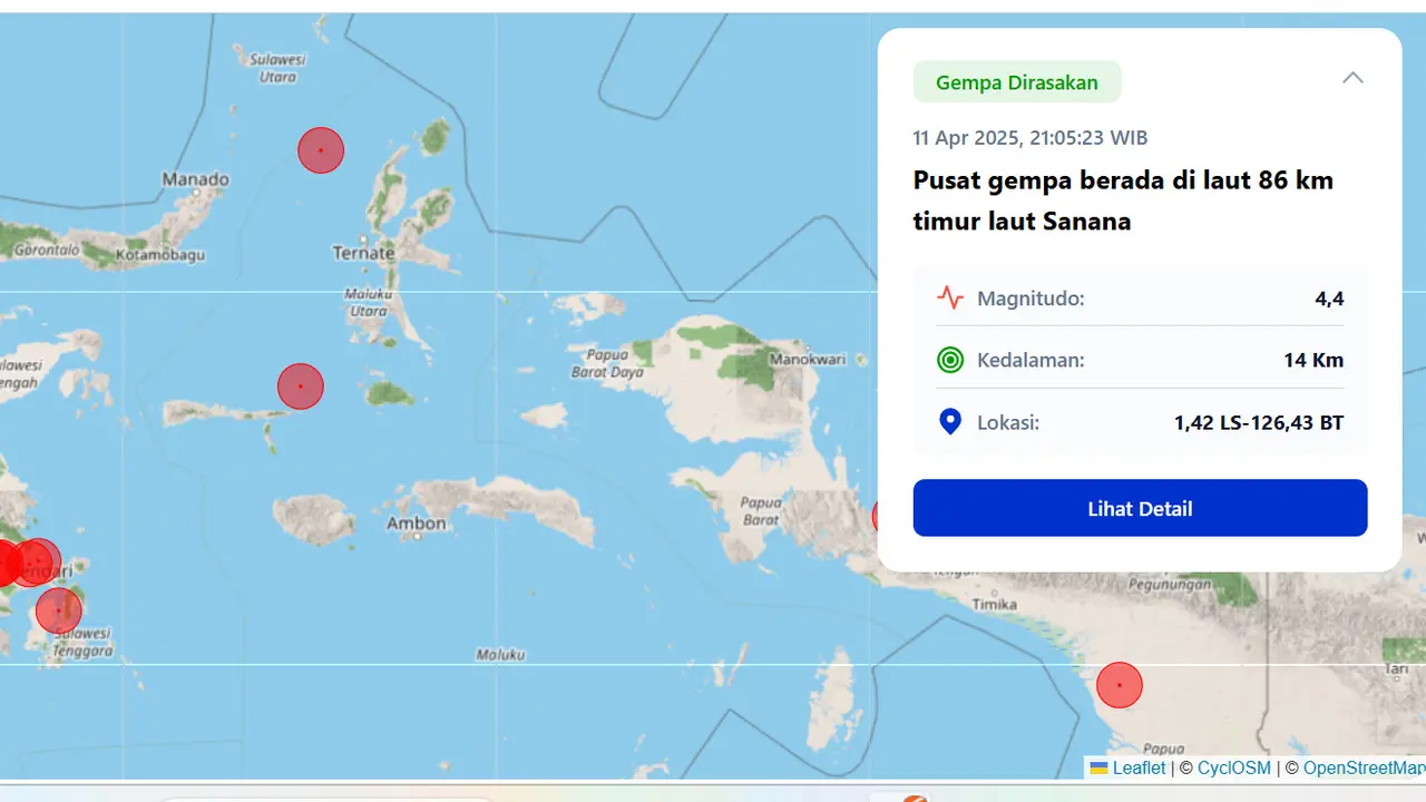 Gempa Hari Ini Jumat 11 April 2025
