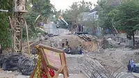 Proyek Jembatan Badong di Dukuh Gosten, Desa Jepangrejo, Kecamatan Blora, Kabupaten Blora, Jawa Tengah. (Liputan6.com/ Ahmad Adirin)
