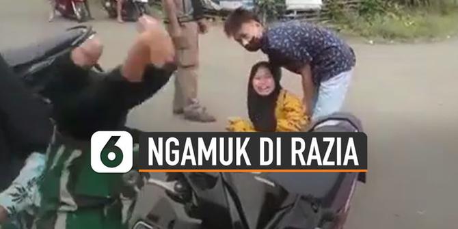 VIDEO: Viral Pengendara Motor Perempuan Ngamuk Di Jalan Saat Di Razia Polisi, Ini Penyebabnya