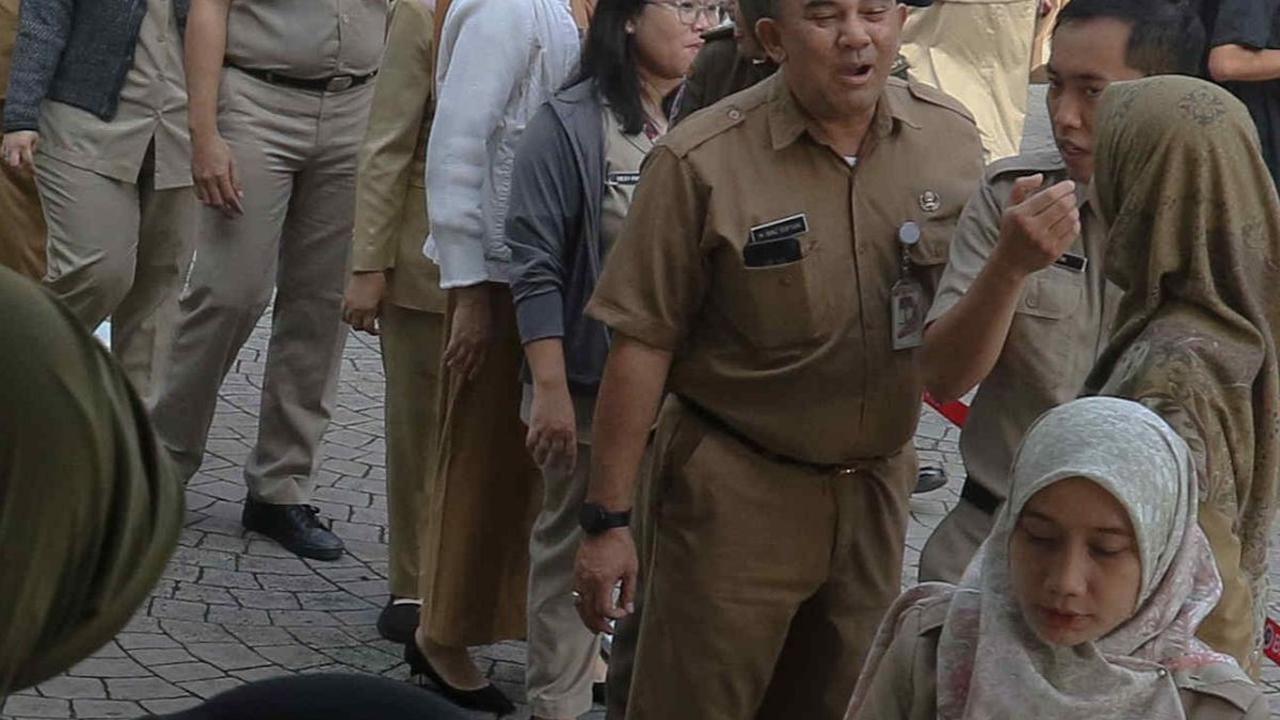 Halalbihalal yang digelar di Pendopo Balai Kota DKI Jakarta itu dimulai sekira pukul 07.30 WIB. Foto: Liputan6.com/Herman Zakharia
