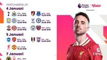 Jadwal big match Liga Inggris: Liverpool vs Manchester United pada matchweek ke 20 di Vidio. (sum. doc. vidio.com)