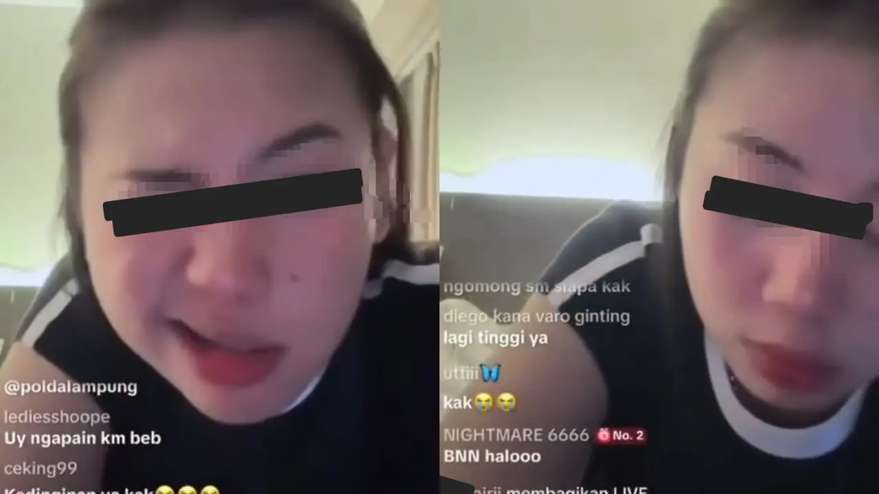 Viral Wanita di Lampung Live TikTok Diduga Teler Narkoba,