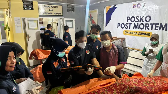 Tim DVI Polda Sumbar Identifikasi 174 dari 200 Korban Bencana, 212 Warga Masih Hilang