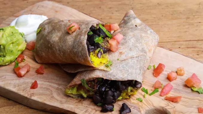 Resep nasi vegetarian dan burrito kacang