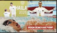 Perenang Indonesia, Jason Donovan Yusuf, mendominasi gaya punggung putra di SEA Games 2025. (Bola.com/Wiwig Prayugi)