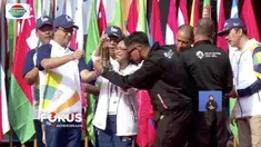 Satu hari jelang upacara pembukaan Asian Games, api obor sudah hampir mendekati titik terakhir di Stadion Utama Gelora Bung Karno (SUGBK) Jakarta.
