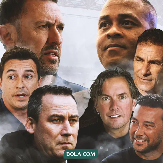 Ilustrasi - Tony Popovic, Rene Meulensteen, Paul Okon Vs Patrick Kluivert, Alex Pastoor, Denny Landzaat, Gerald Vanenburg