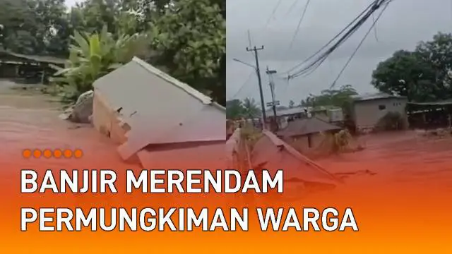 Banjir rendam pemukiman warga di Serang, viral di media sosial.