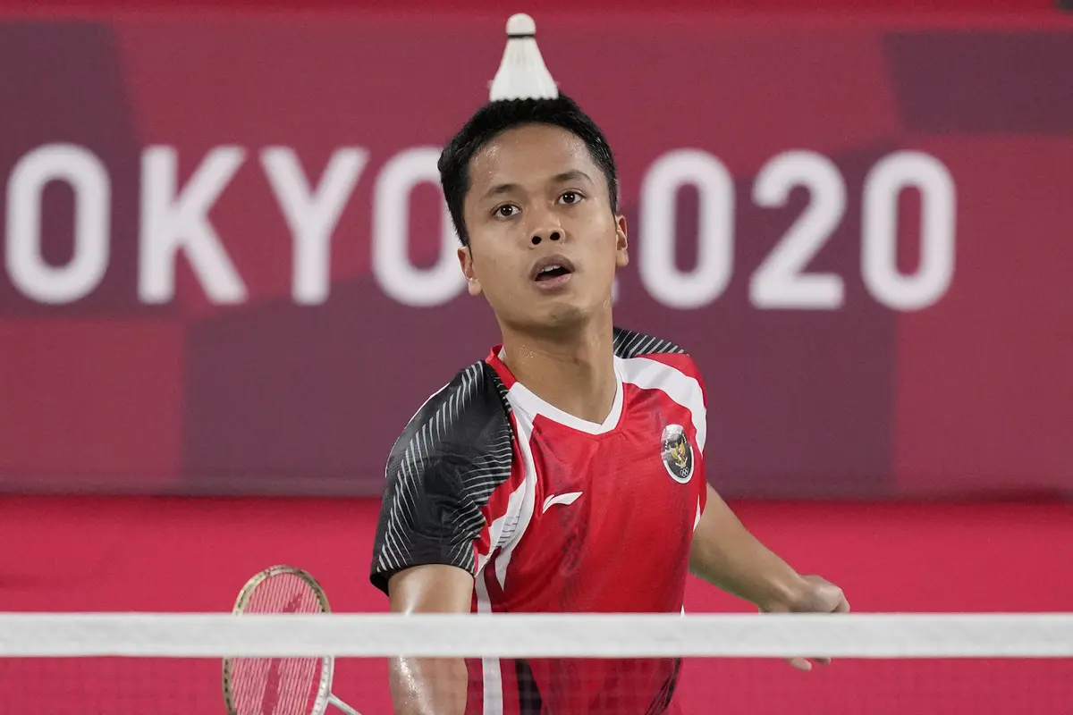 Foto:  Anthony Ginting Raih Poin Pertandingan Perdananya, Menambah Catatan Bagus Bulu Tangkis Indonesia di Olimpiade Tokyo 2020
