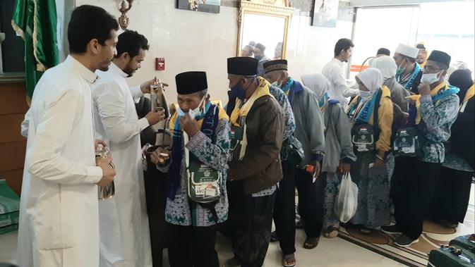 Jemaah Haji Indonesia Tiba di Hotel. Darmawan/MCH